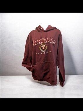 Harvard University Maroon Champion Sweatshirt Sewn Felted Letters Mens Sz Medium
